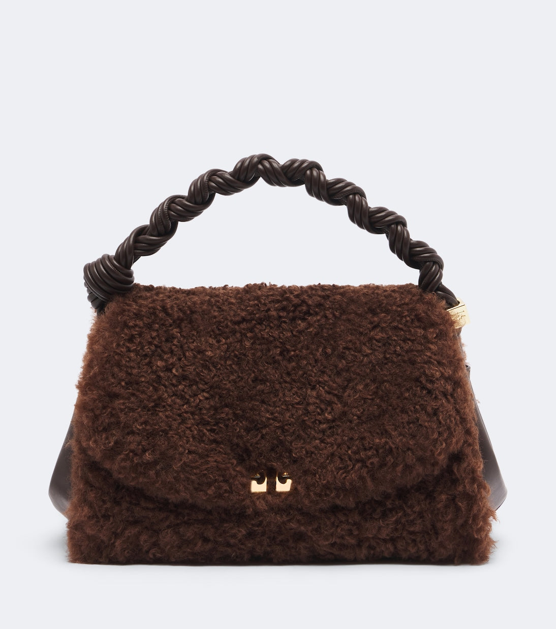 Ganni - Very Bou teddy top-handle bag