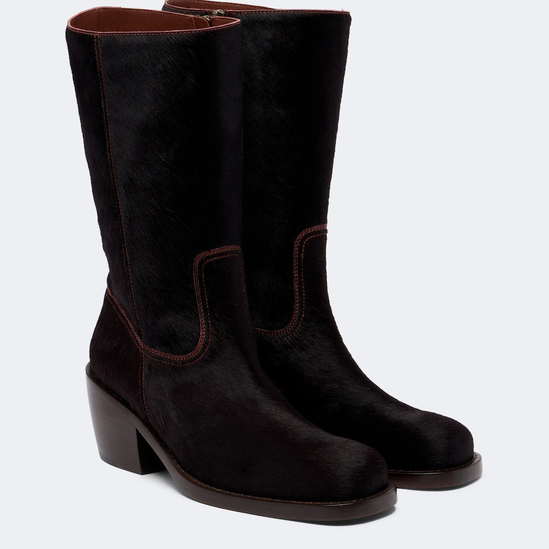 Dries Van Noten - Calf hair mid-calf boots