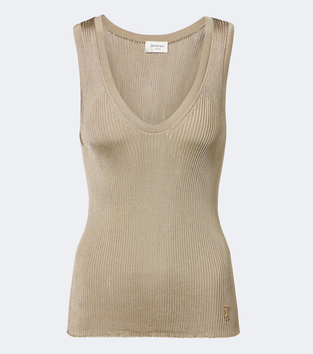 Saint Laurent - Cassandre ribbed-knit tank top