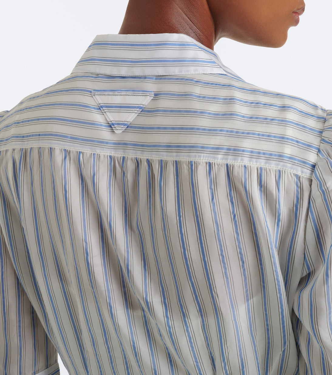 Prada - Bow-detail striped shirt