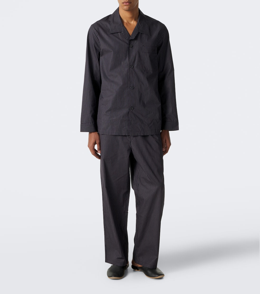 CDLP - Checked cotton pajama shirt
