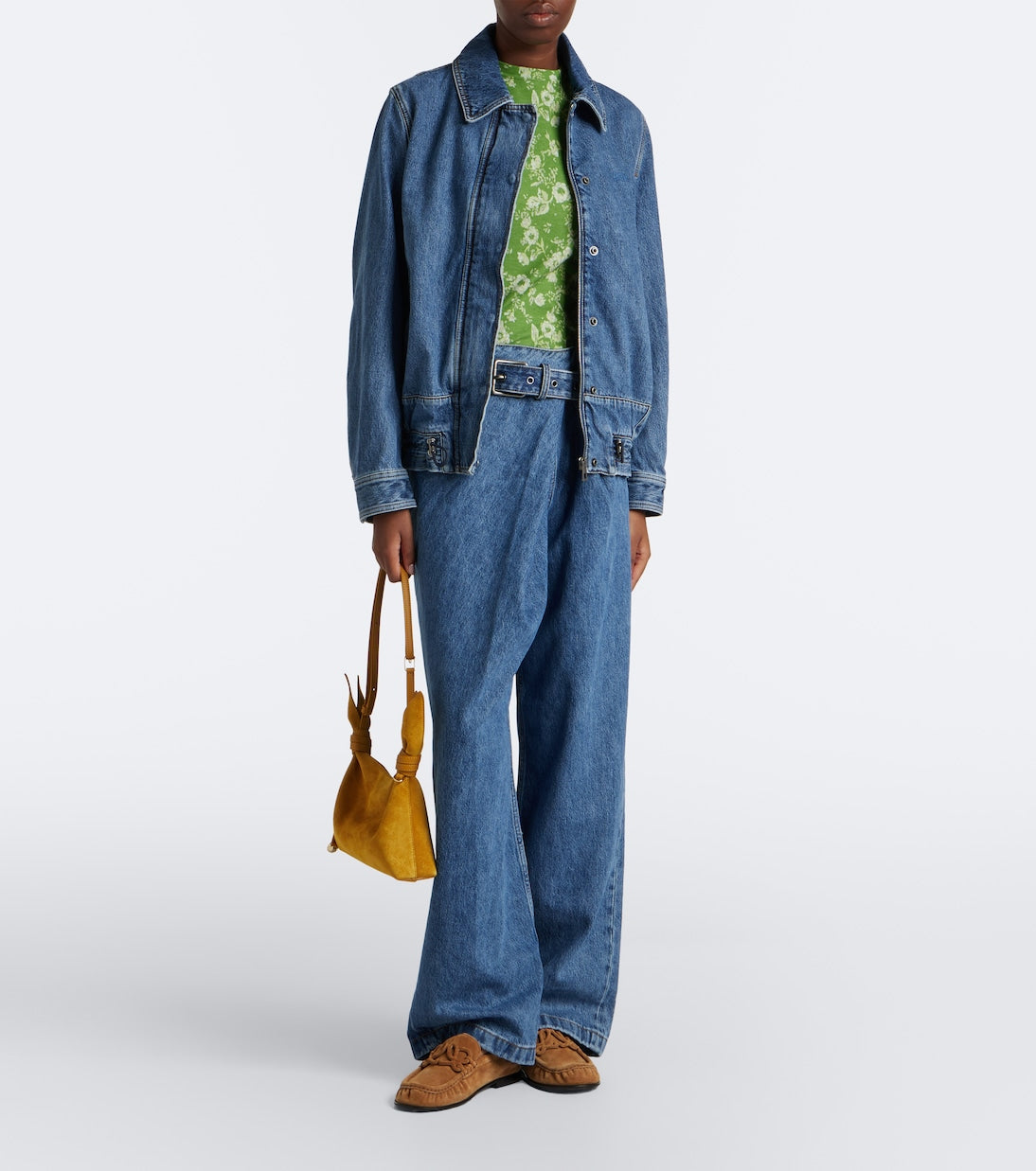 Loewe - Double L suede loafers