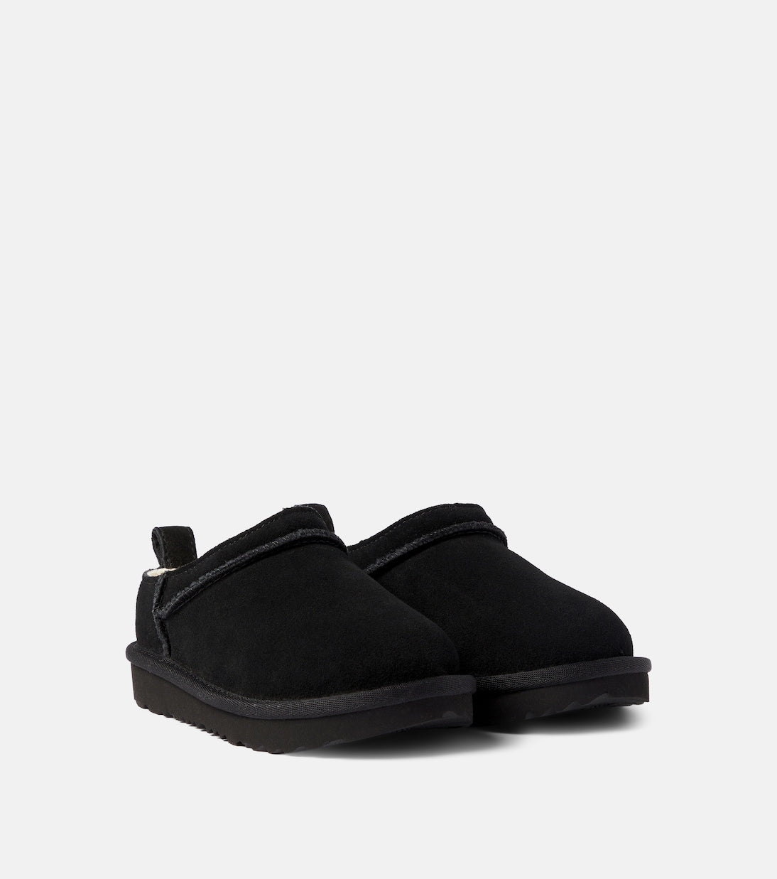 UGG Kids - Micro shearling-trimmed suede ankle boots