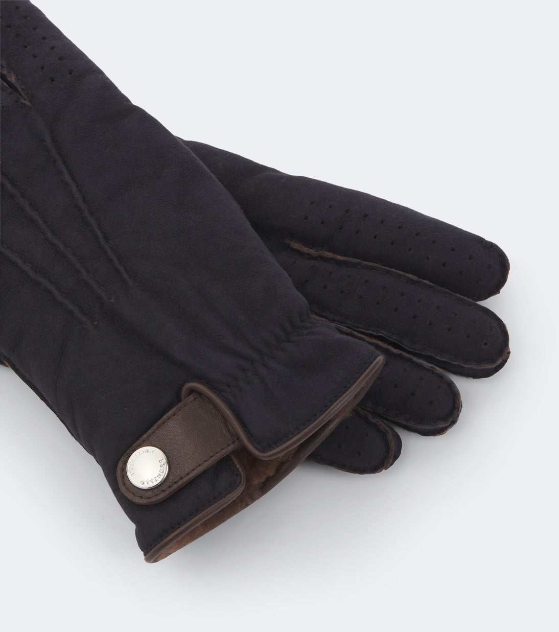 Brunello Cucinelli - Leather-trimmed shearling gloves