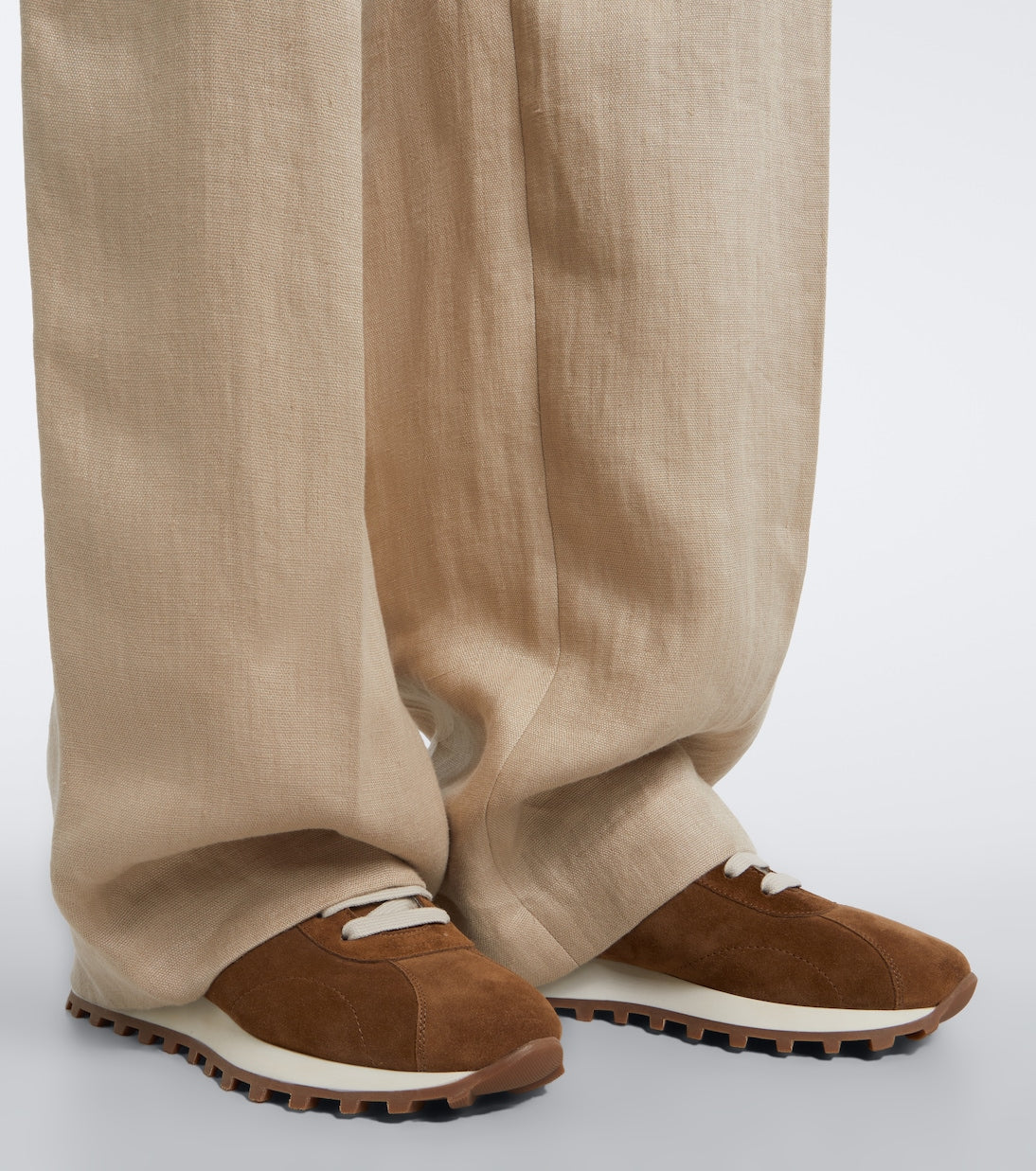 Brunello Cucinelli - Monili shearling-lined suede sneakers