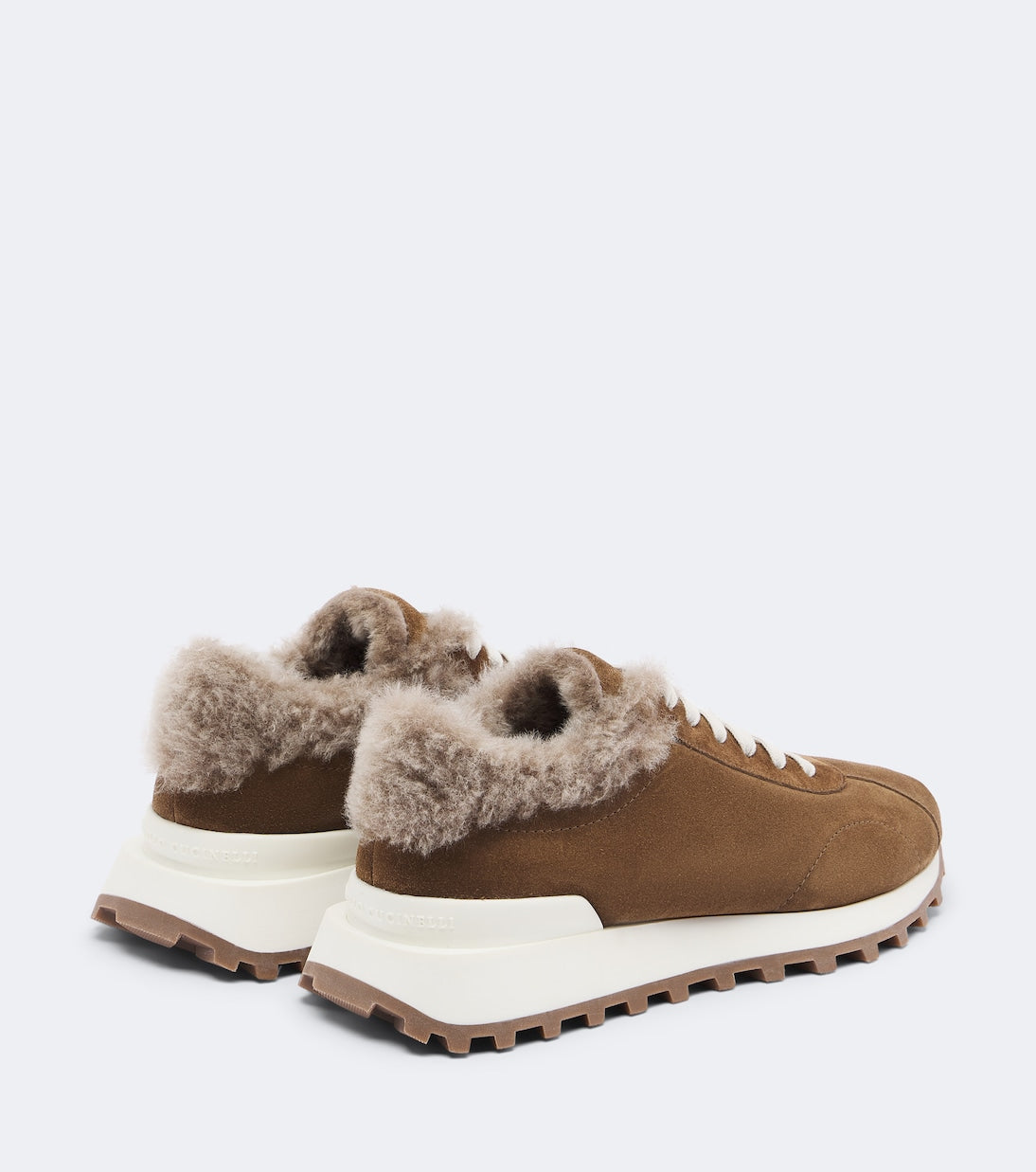 Brunello Cucinelli - Monili shearling-lined suede sneakers