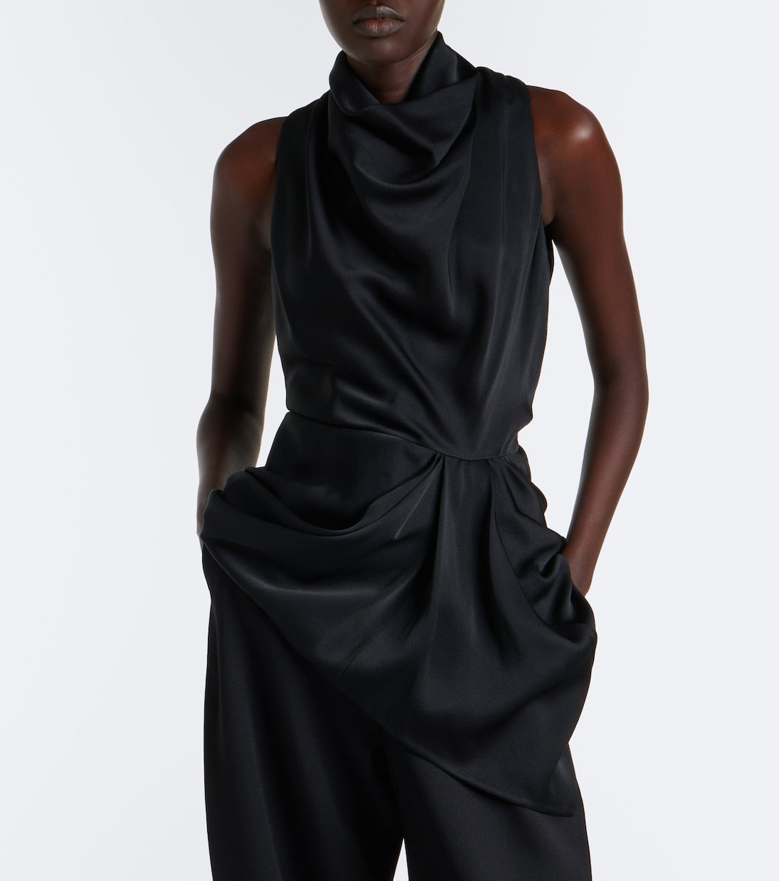 Givenchy - Draped satin top