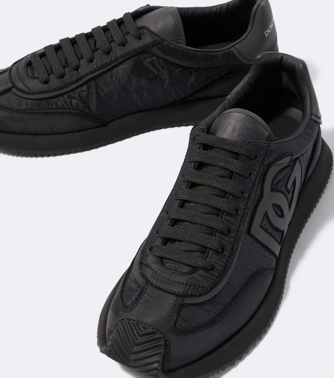 Dolce&Gabbana - DG leather-trimmed sneakers