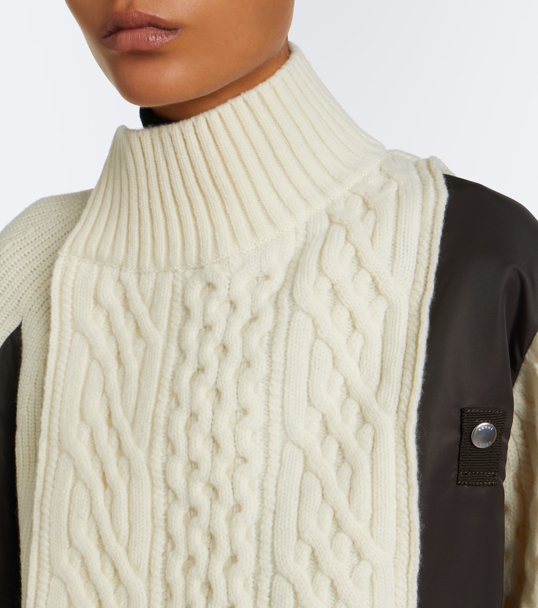 Sacai - Paneled wool jacket