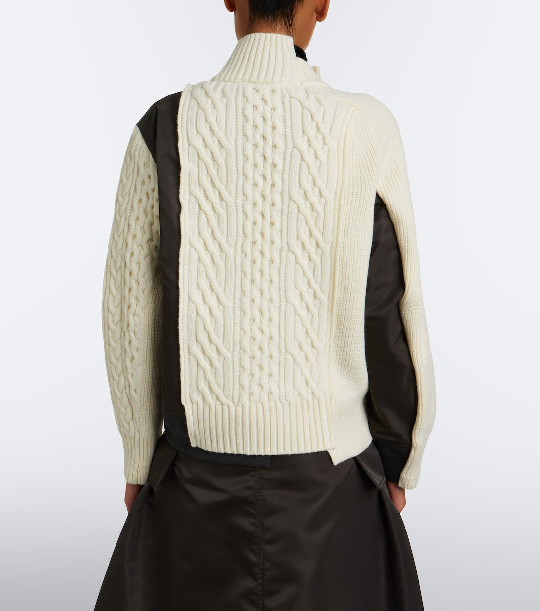 Sacai - Paneled wool jacket