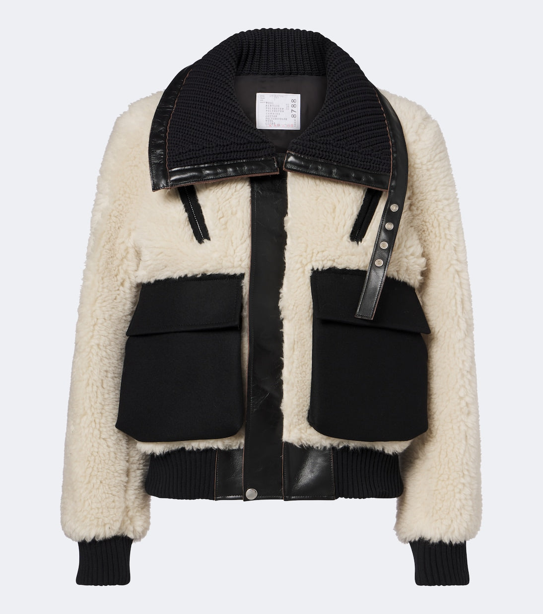 Sacai - Paneled wool-blend blouson jacket