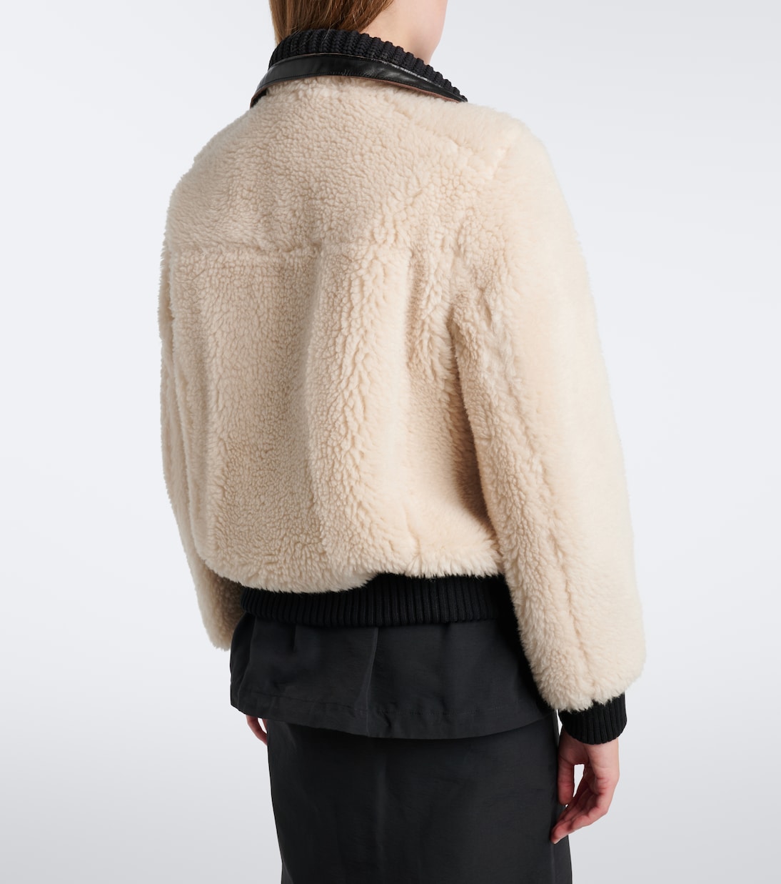 Sacai - Paneled wool-blend blouson jacket