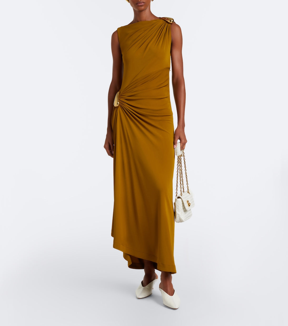 Bottega Veneta - Gathered jersey maxi dress