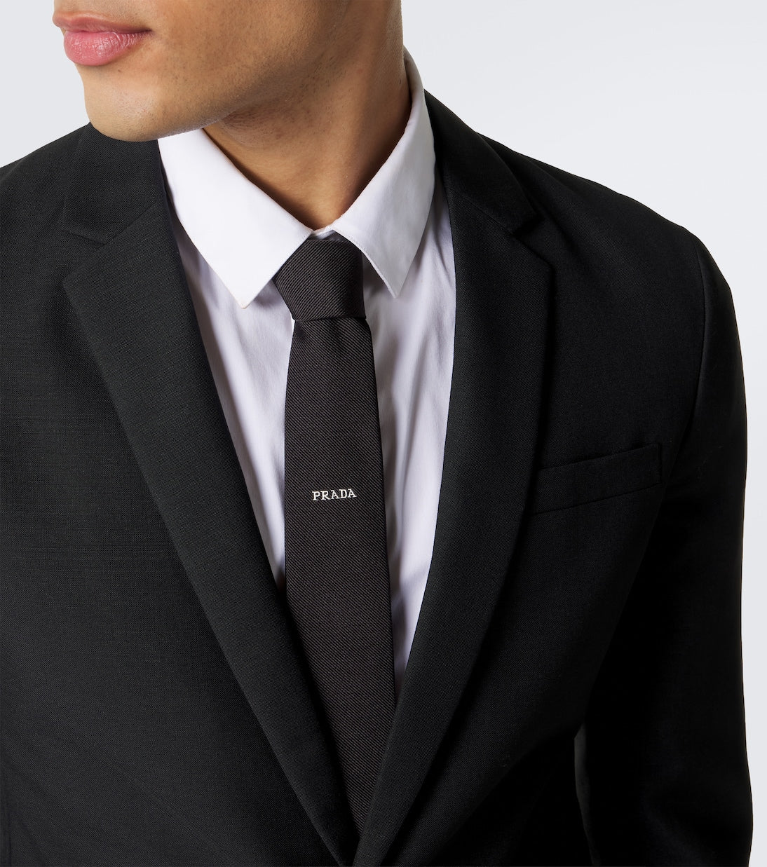 Prada - Logo silk tie
