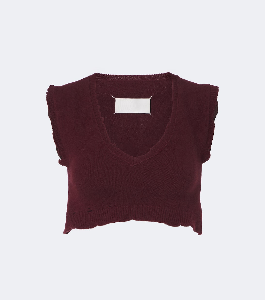 Maison Margiela - Cropped virgin wool sweater vest
