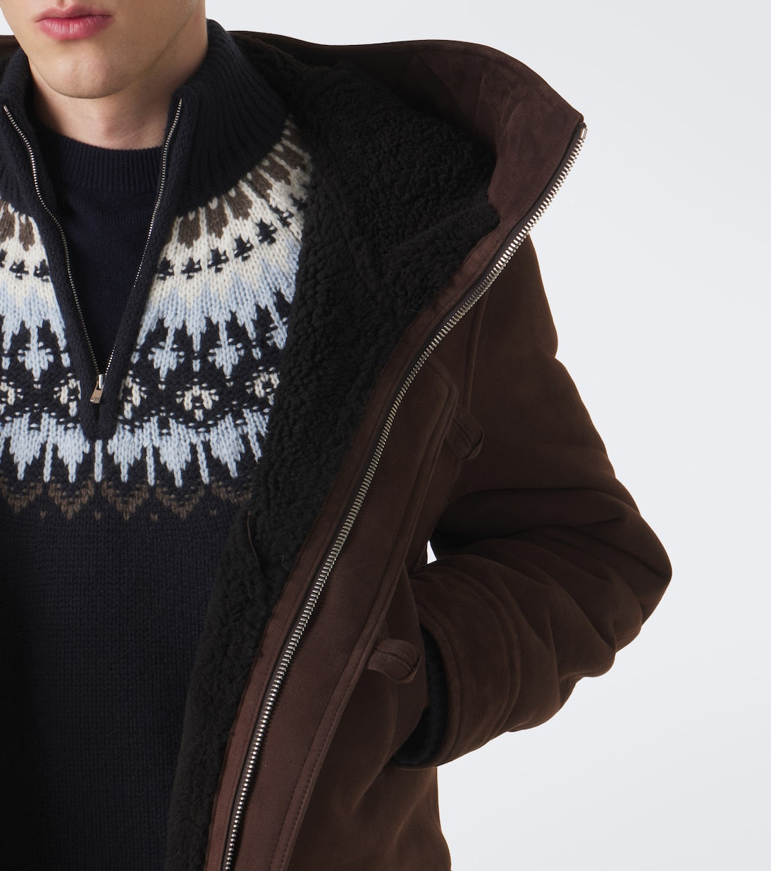 Yves Salomon - Shearling-lined suede parka