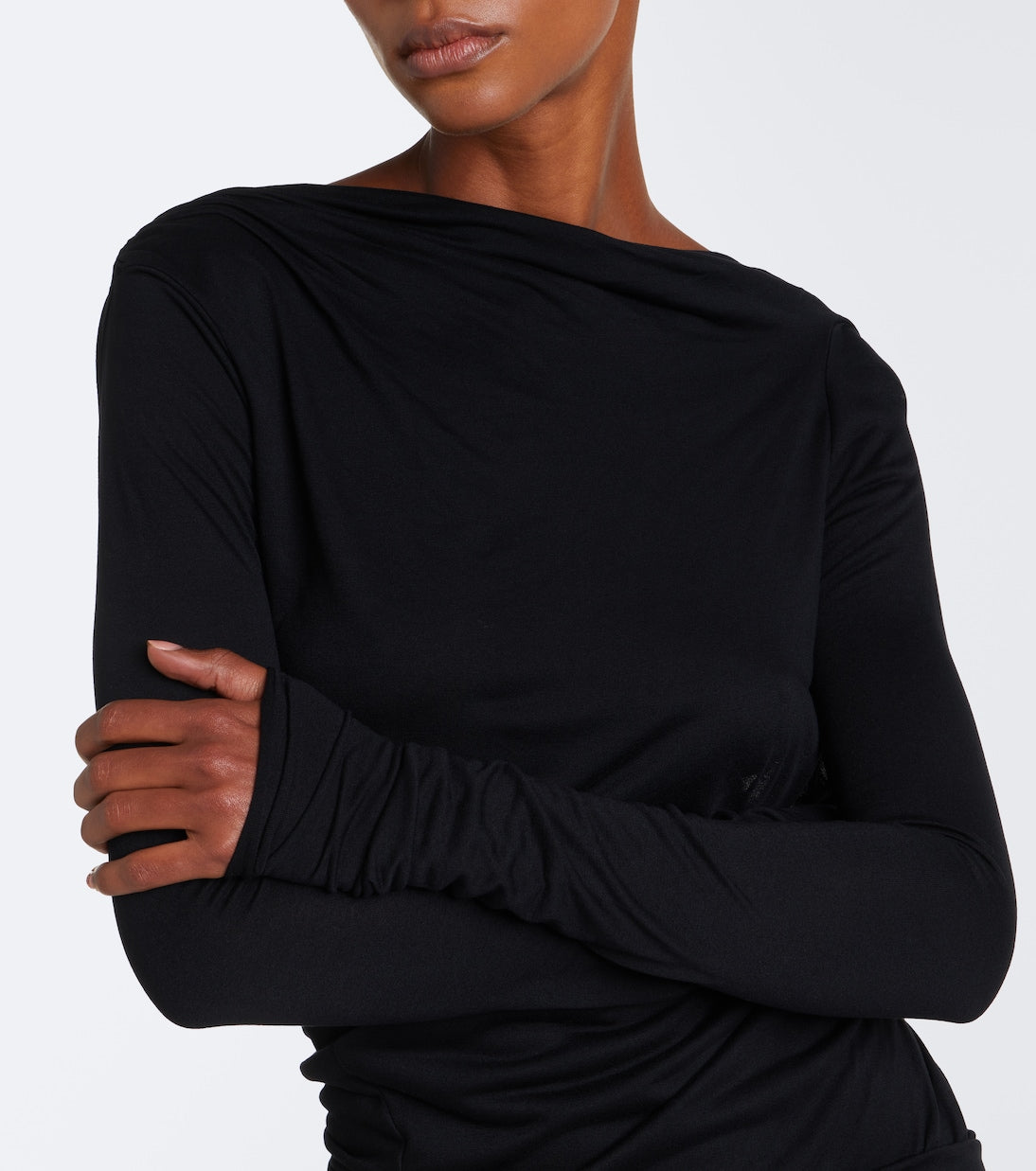 Rick Owens - Lilies Shailee draped open-back jersey gown