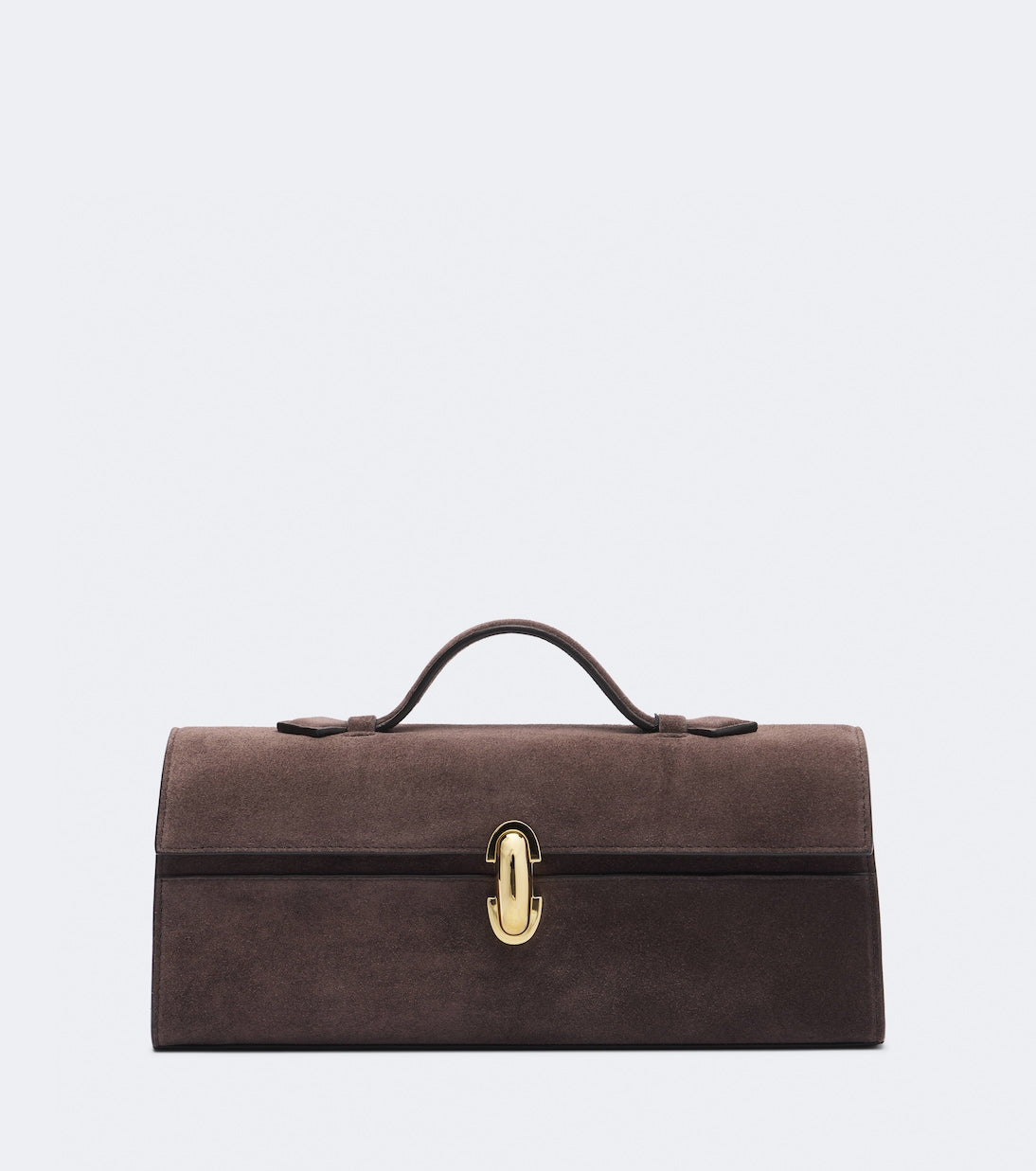 Savette - Symmetry Slim suede top-handle bag