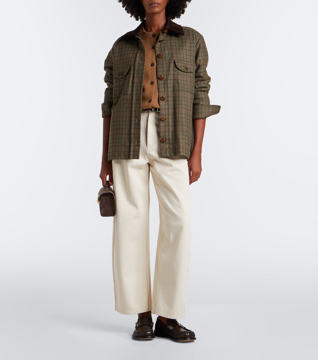 Savette - Symmetry Slim suede top-handle bag