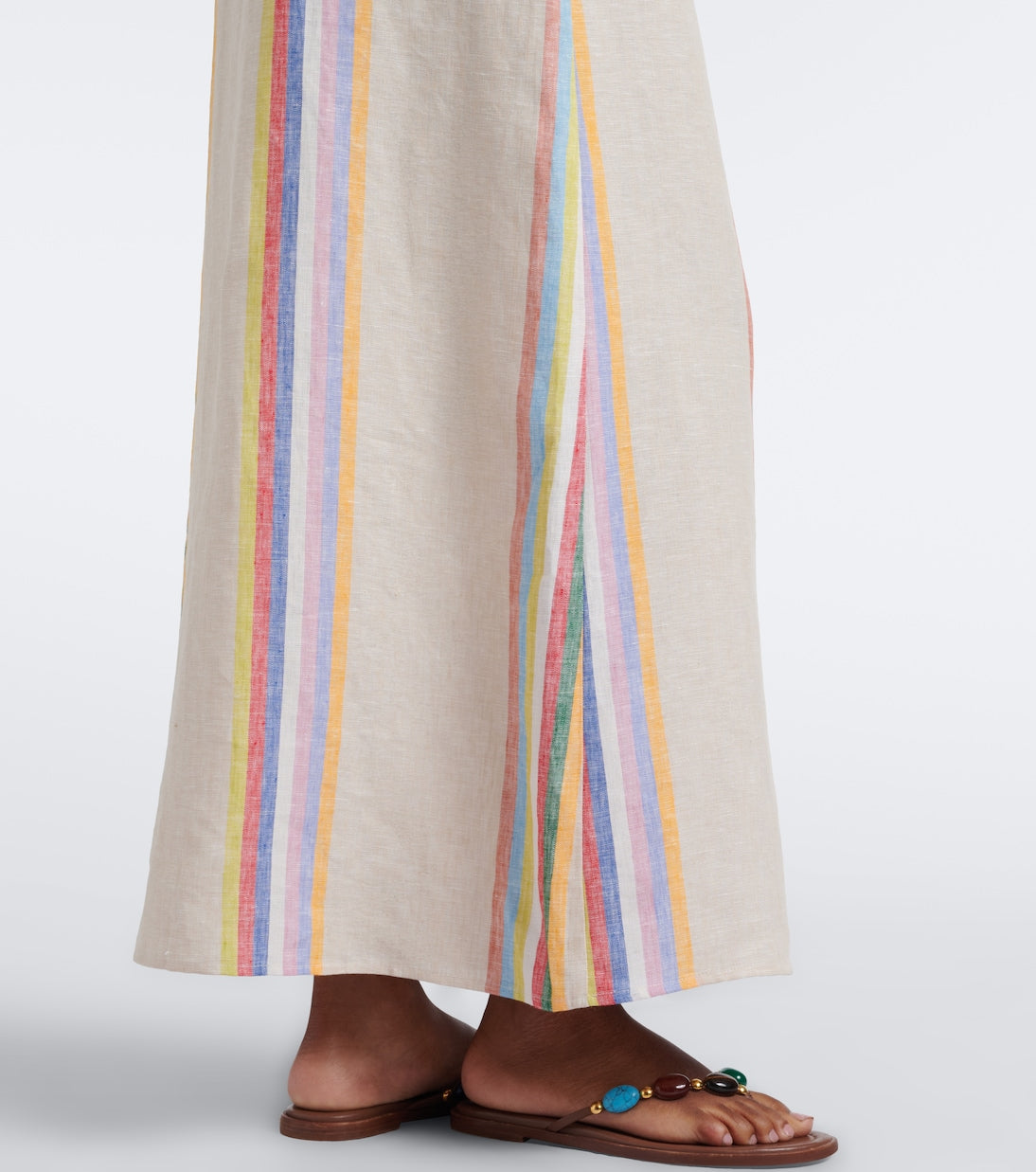 Staud - Laura striped linen maxi dress