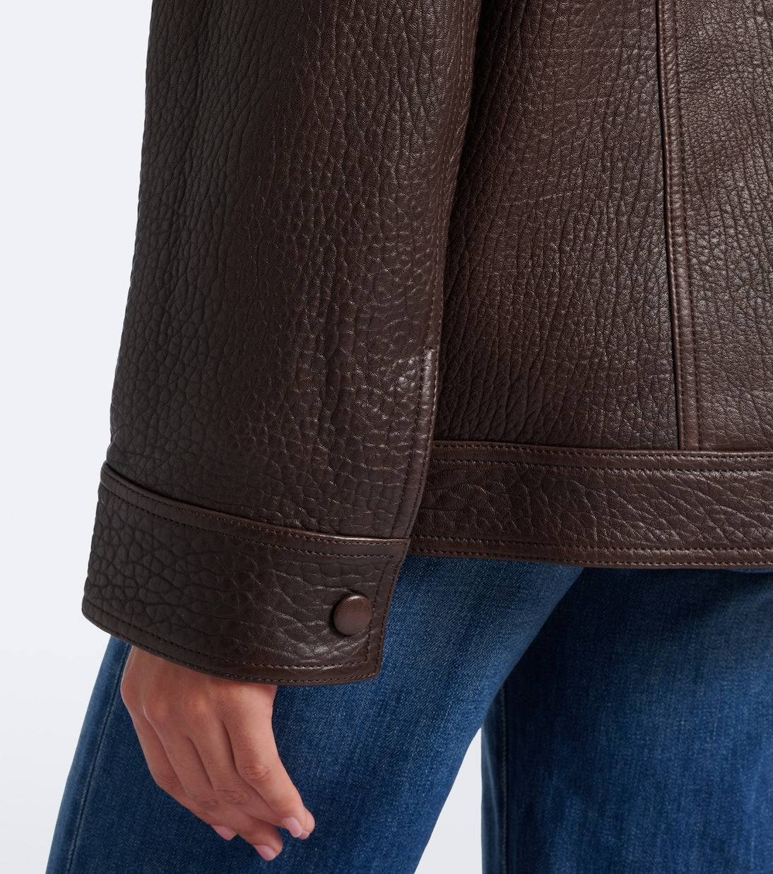 Veronica Beard - Silversmith leather jacket