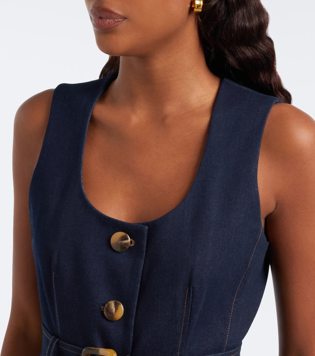 Veronica Beard - Becker belted denim vest