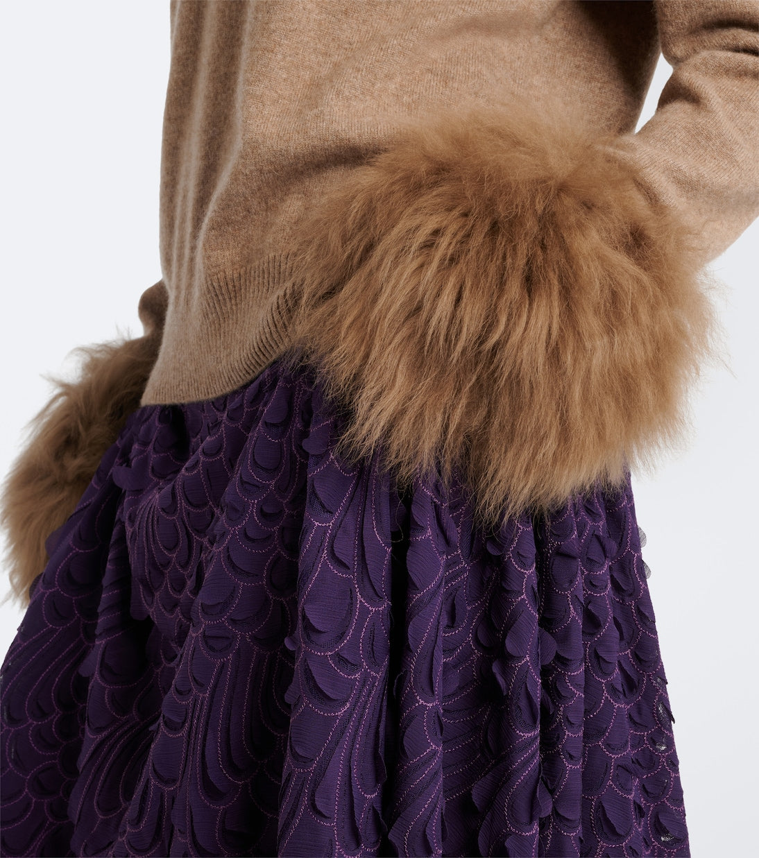 Jacques Wei - Wool-trimmed cashmere sweater