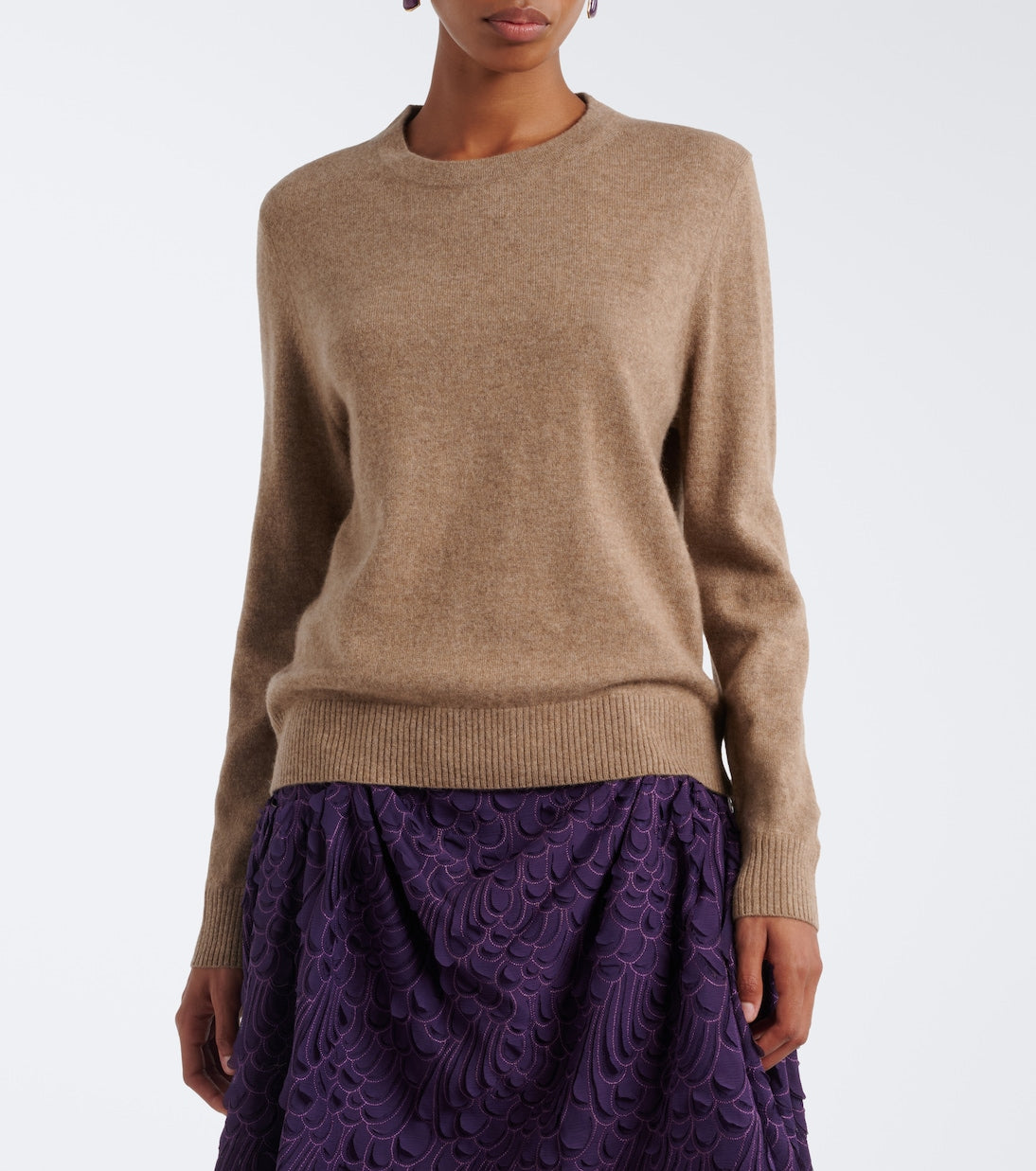 Jacques Wei - Wool-trimmed cashmere sweater