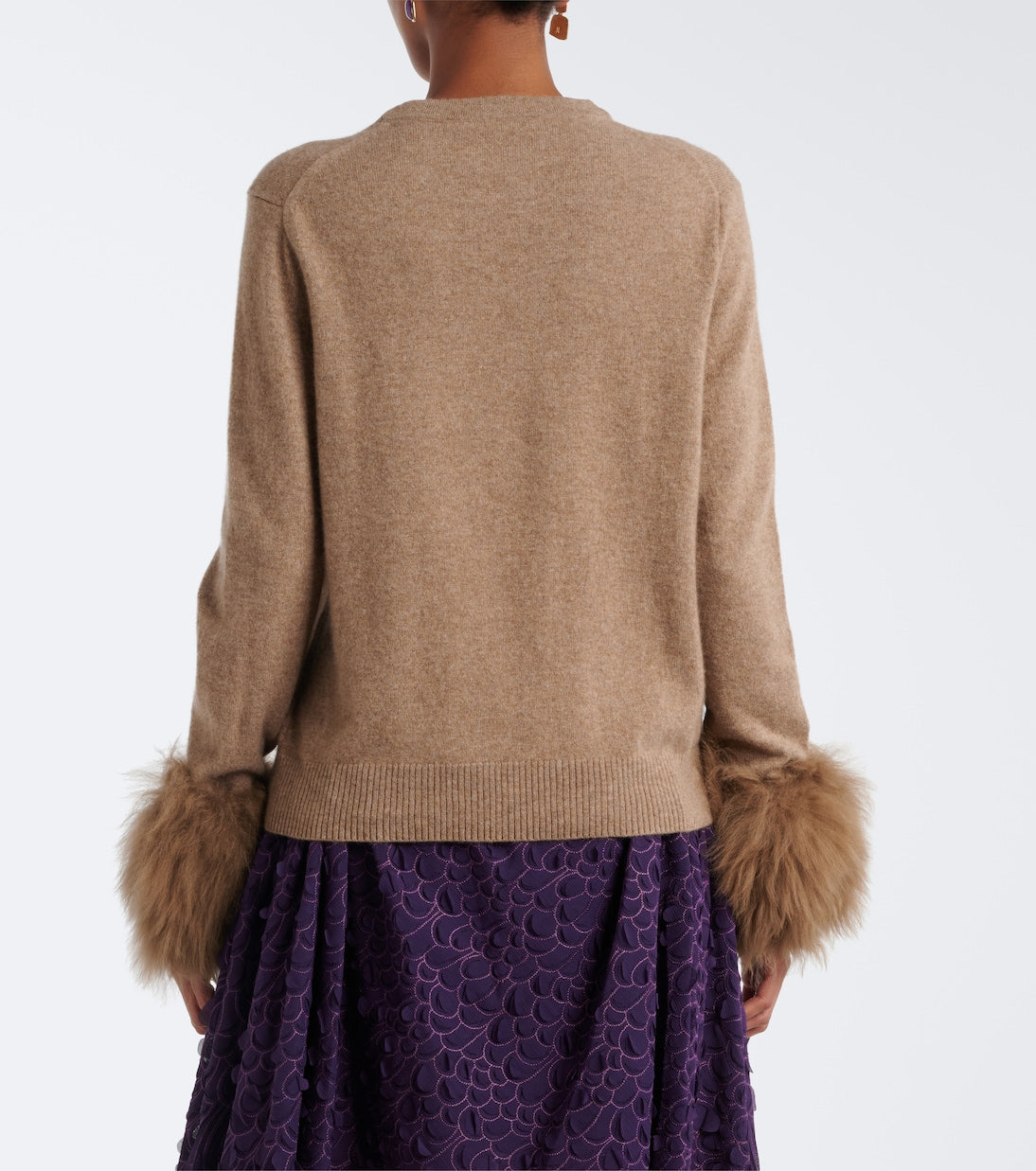 Jacques Wei - Wool-trimmed cashmere sweater