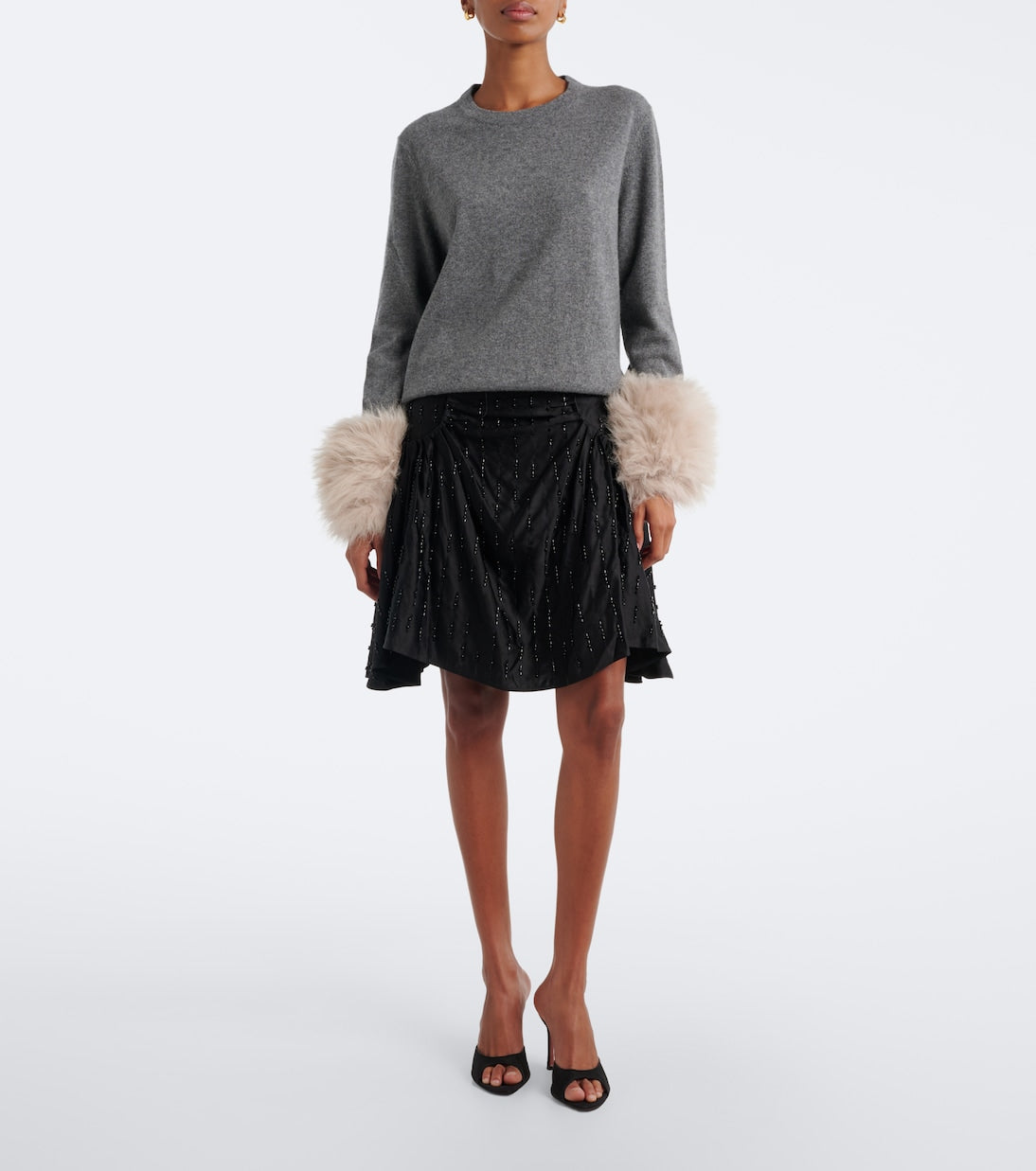 Jacques Wei - Wool-trimmed cashmere sweater