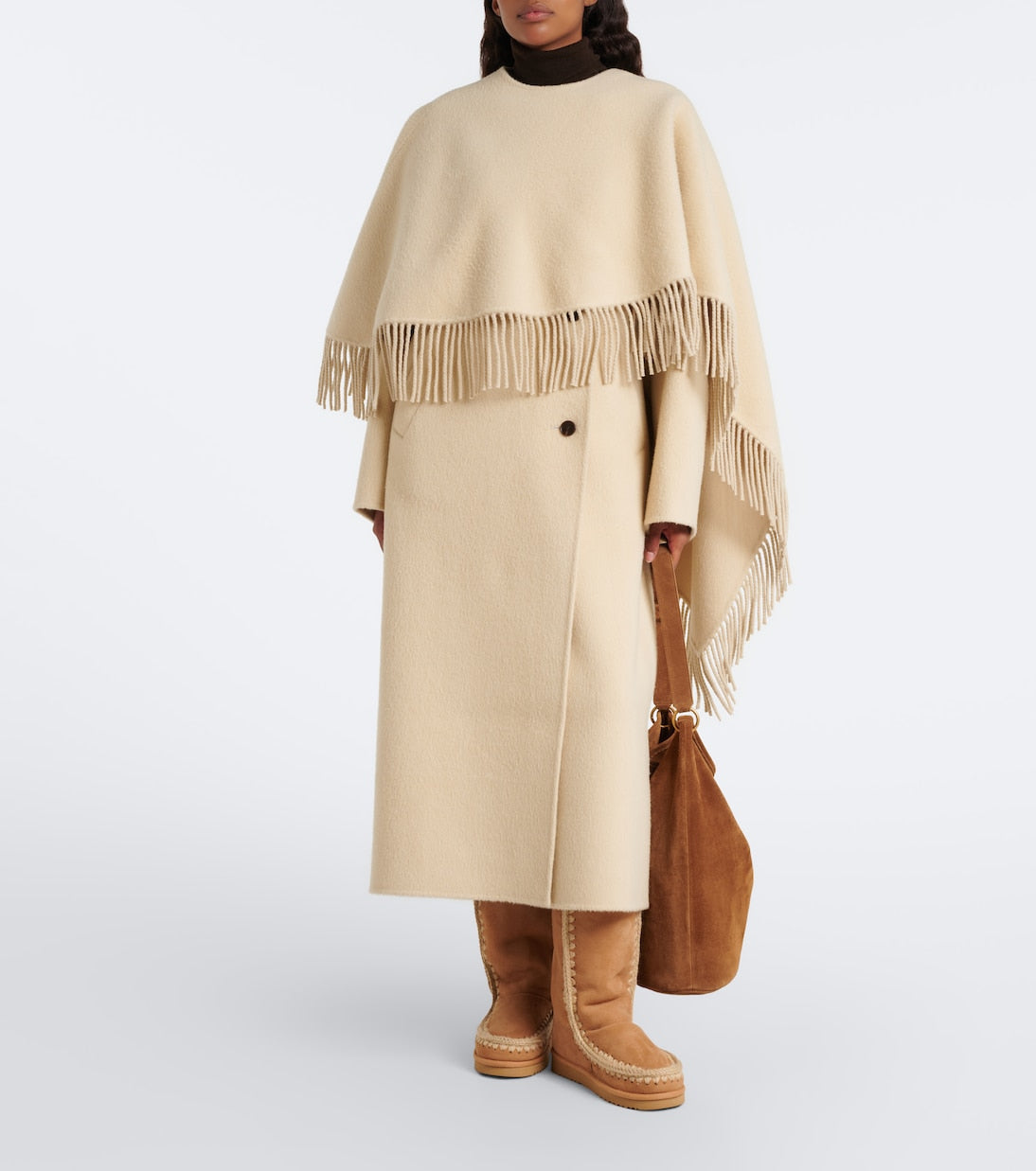 Mou - Shearling-lined suede knee-high boots