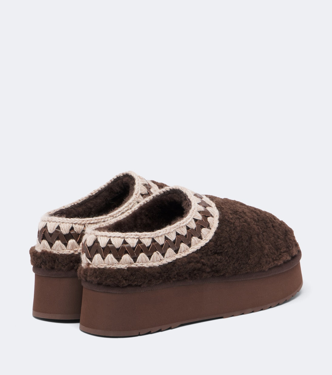 Mou - Shearling platform mules