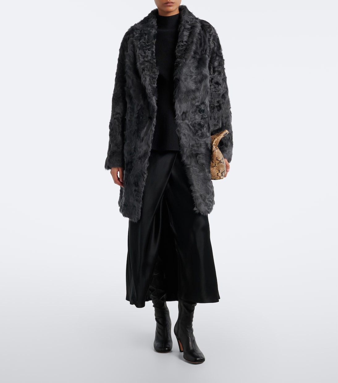 Yves Salomon - Shearling wrap coat