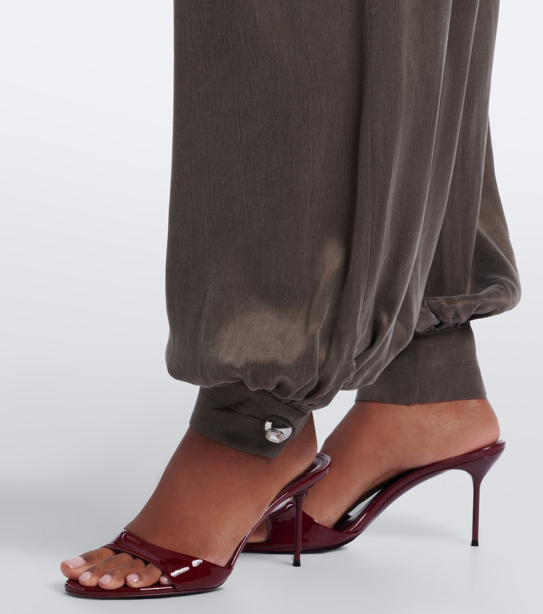 Jacques Wei - Leather-trimmed balloon pants