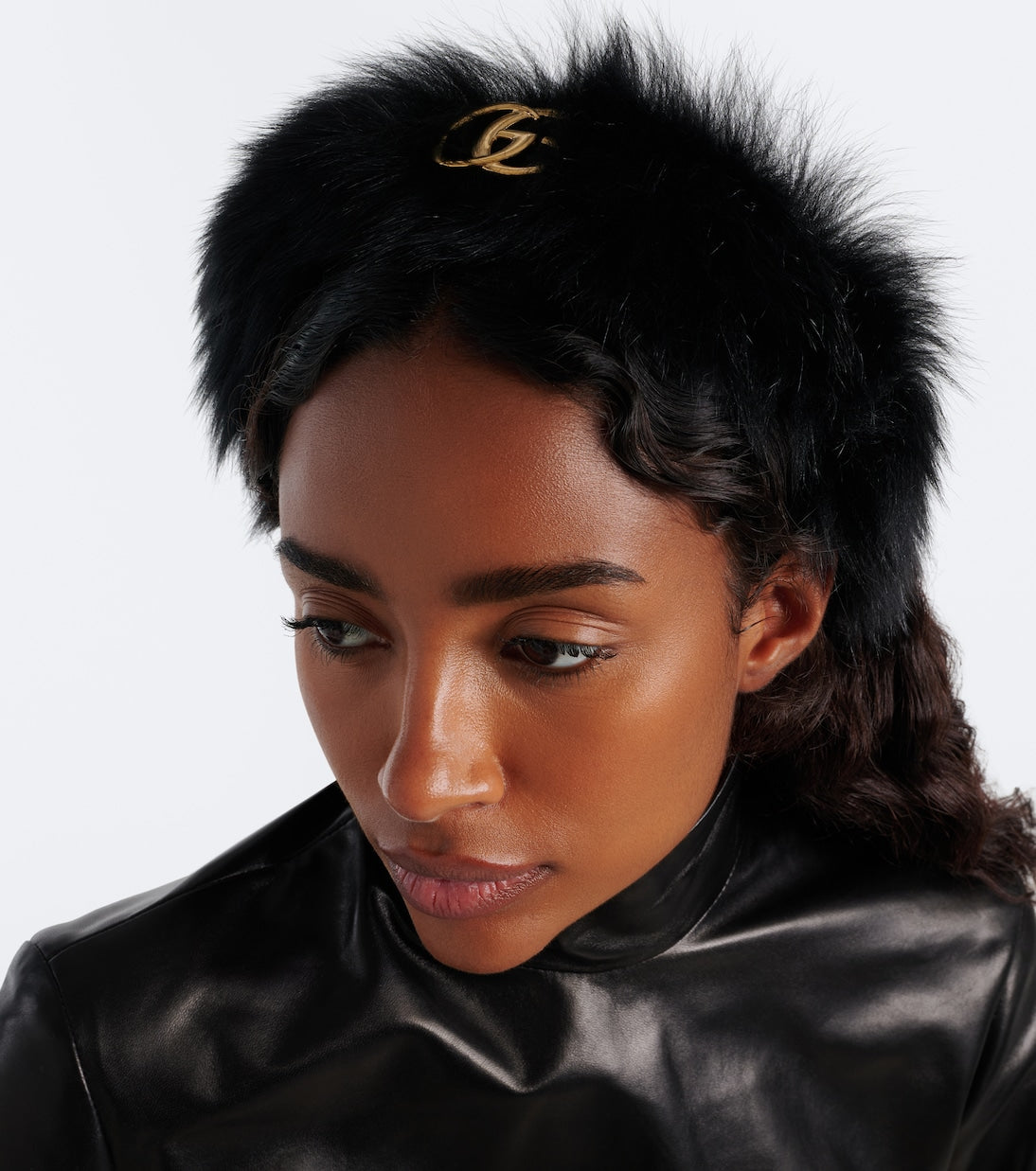 Gucci - Double G shearling headband