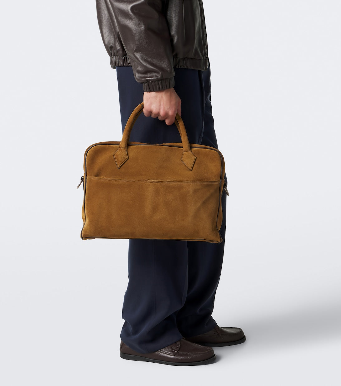 Métier - Closer Slim suede briefcase