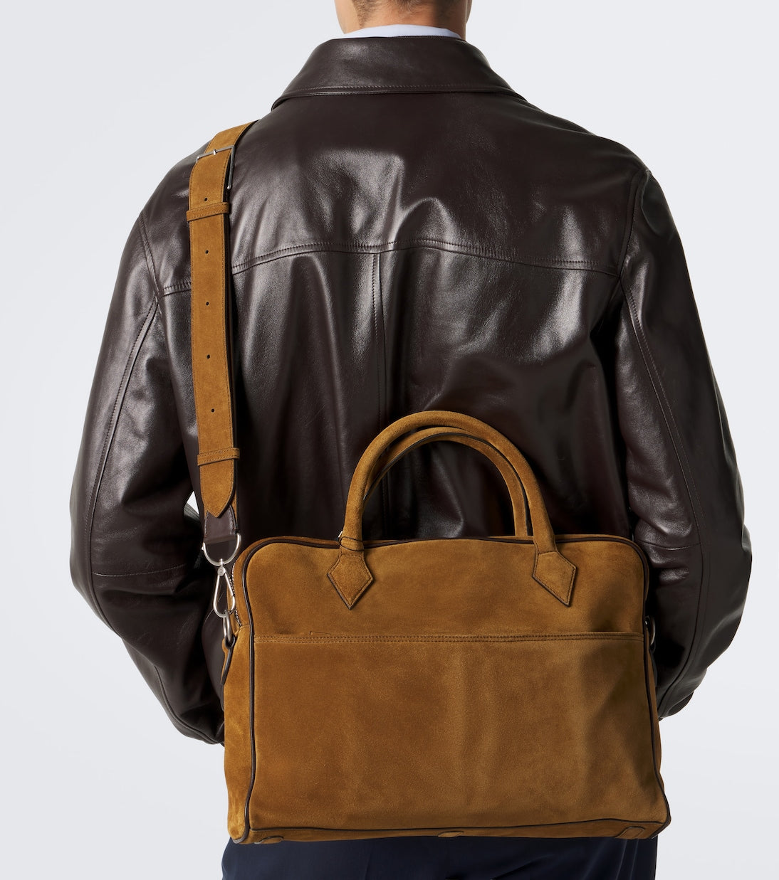 Métier - Closer Slim suede briefcase