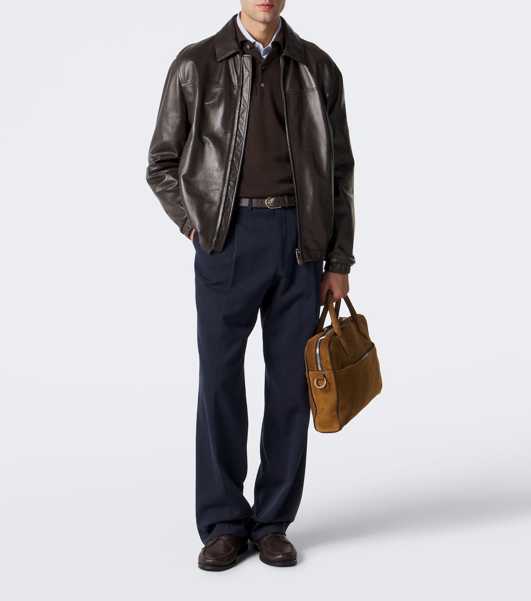 Métier - Closer Slim suede briefcase