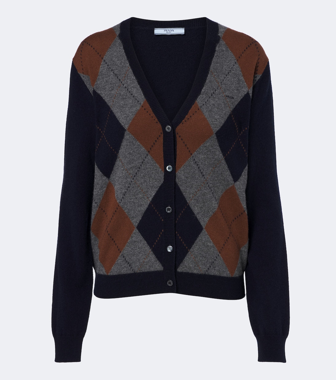 Prada - Argyle cashmere cardigan
