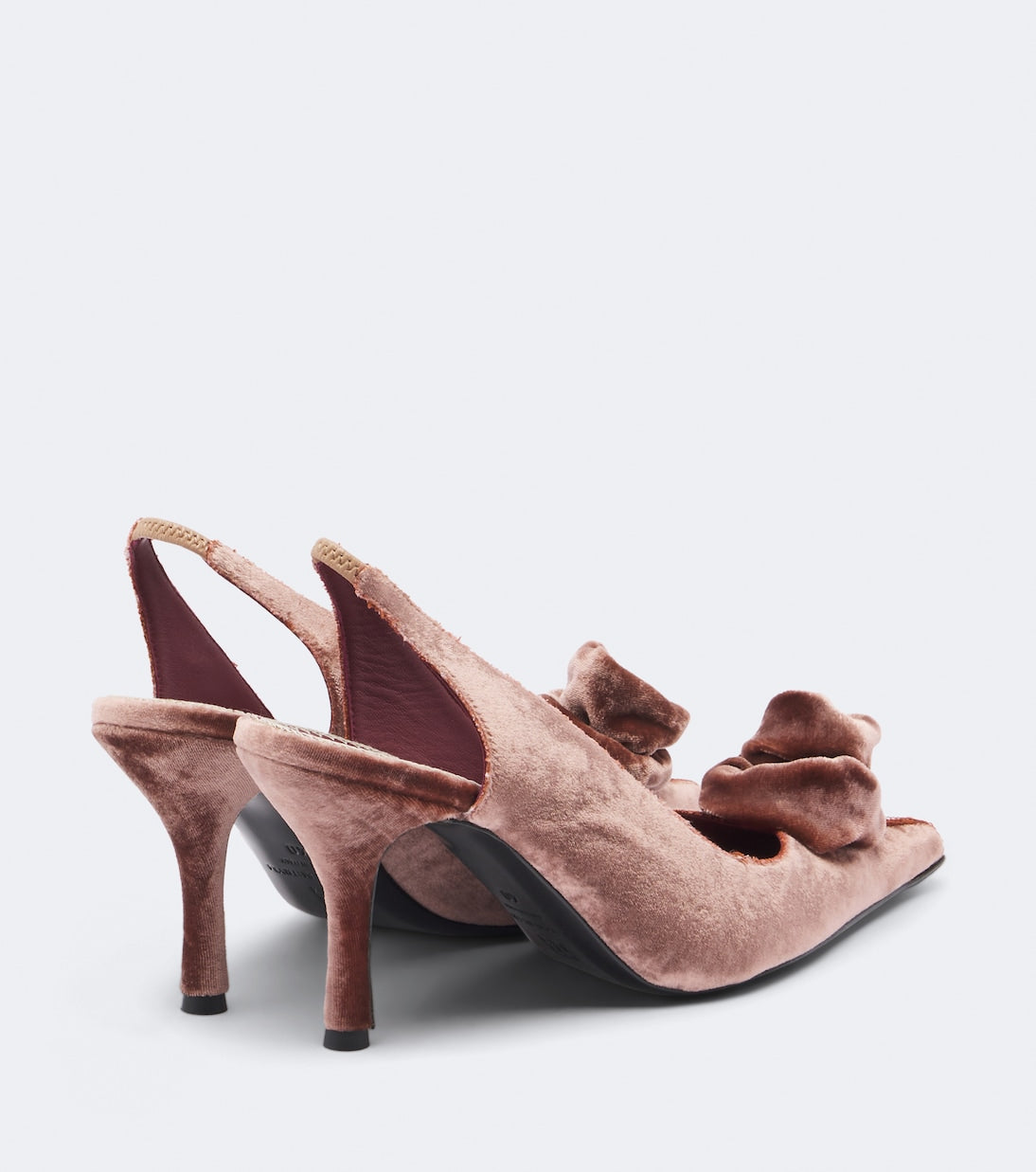 Magda Butrym - Floral-appliqué velvet slingback pumps