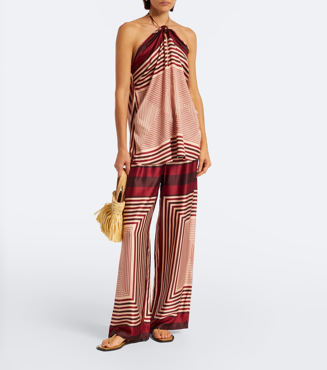 Faithfull - Jensen printed satin palazzo pants