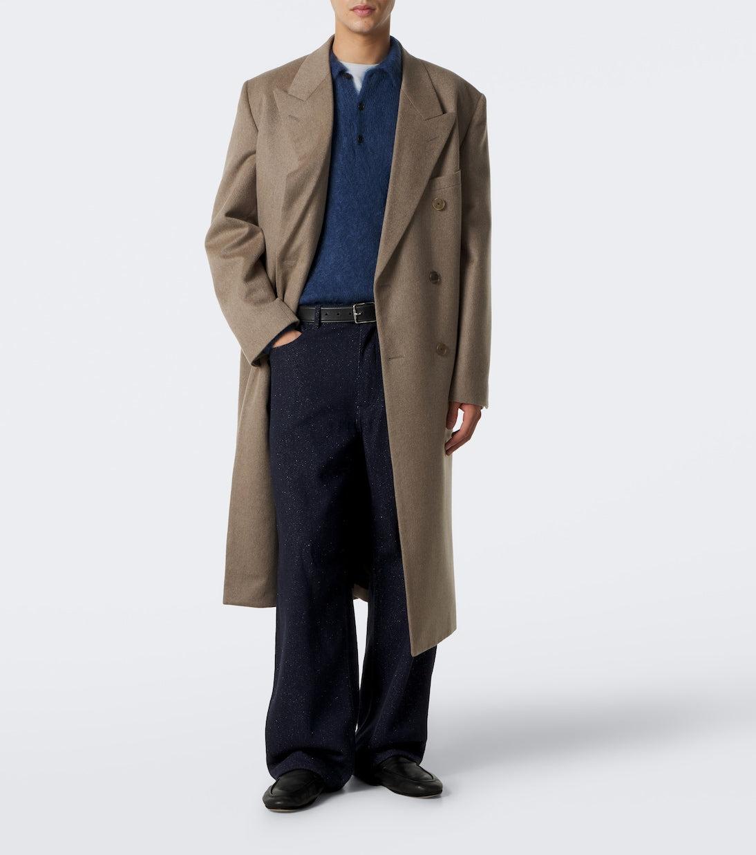 Auralee - Mohair and wool polo sweater