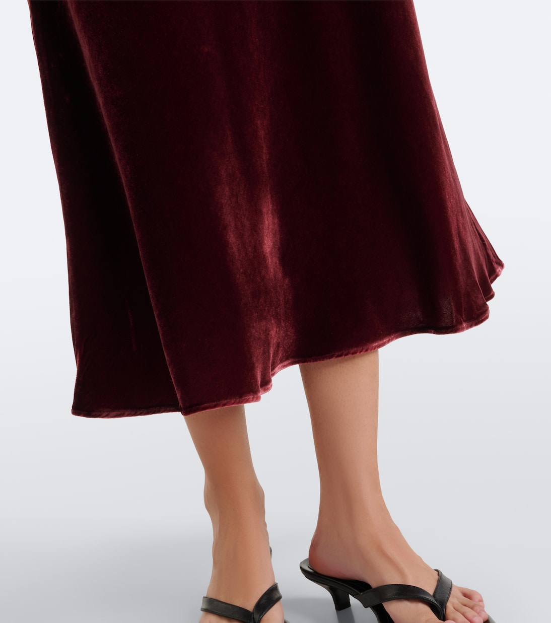 Rixo - Amari lace-trimmed velvet midi dress