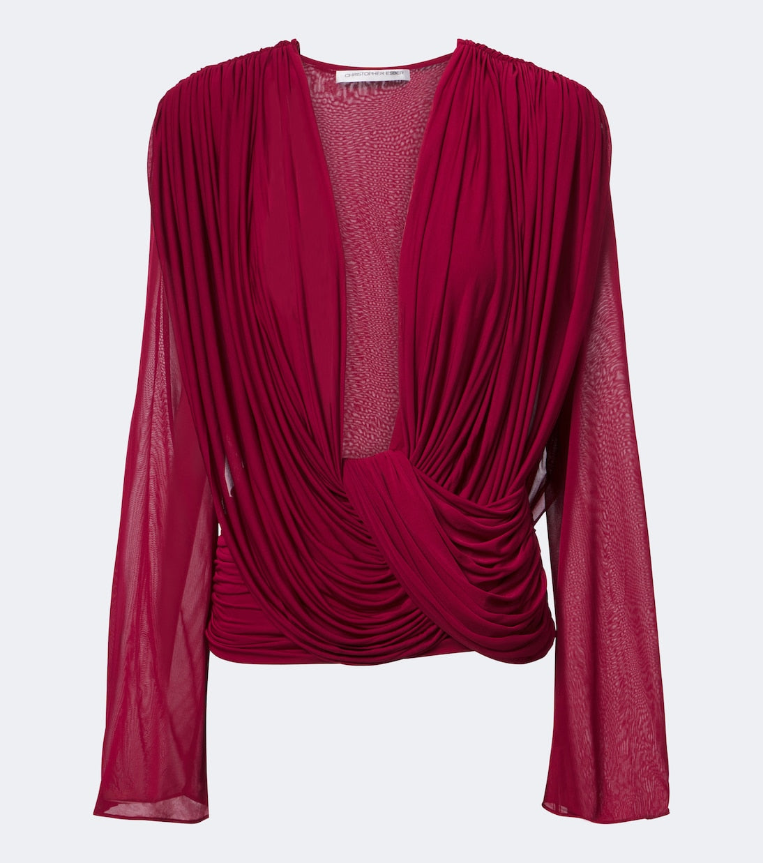 Christopher Esber - Ripple draped jersey top