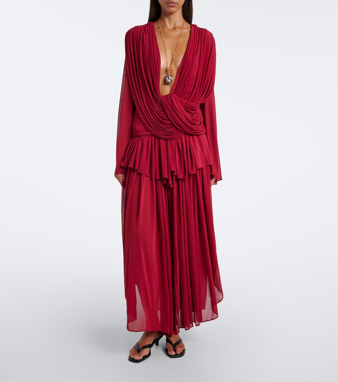 Christopher Esber - Ripple draped jersey top