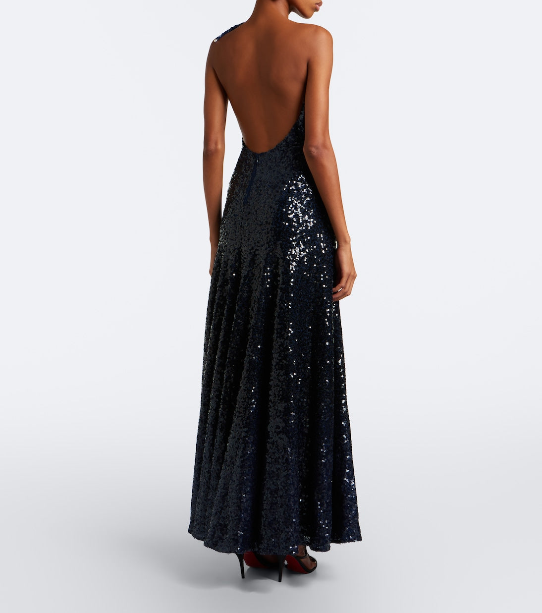 Christopher Esber - Sequined one-shoulder open-back gown