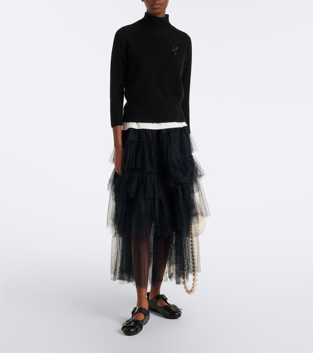 Simone Rocha - Embellished cashmere turtleneck sweater