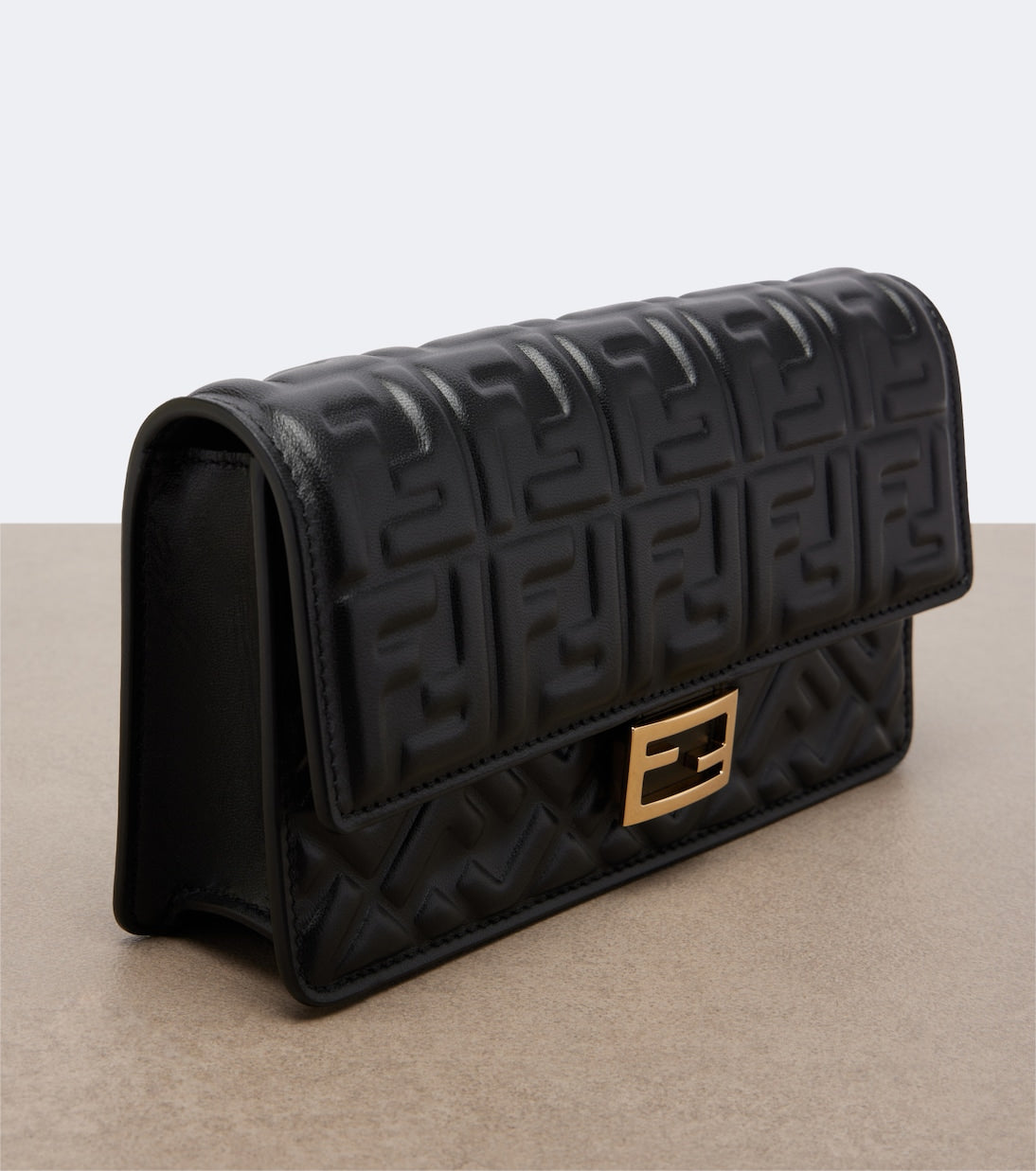 Fendi - Tube FF leather wallet on chain