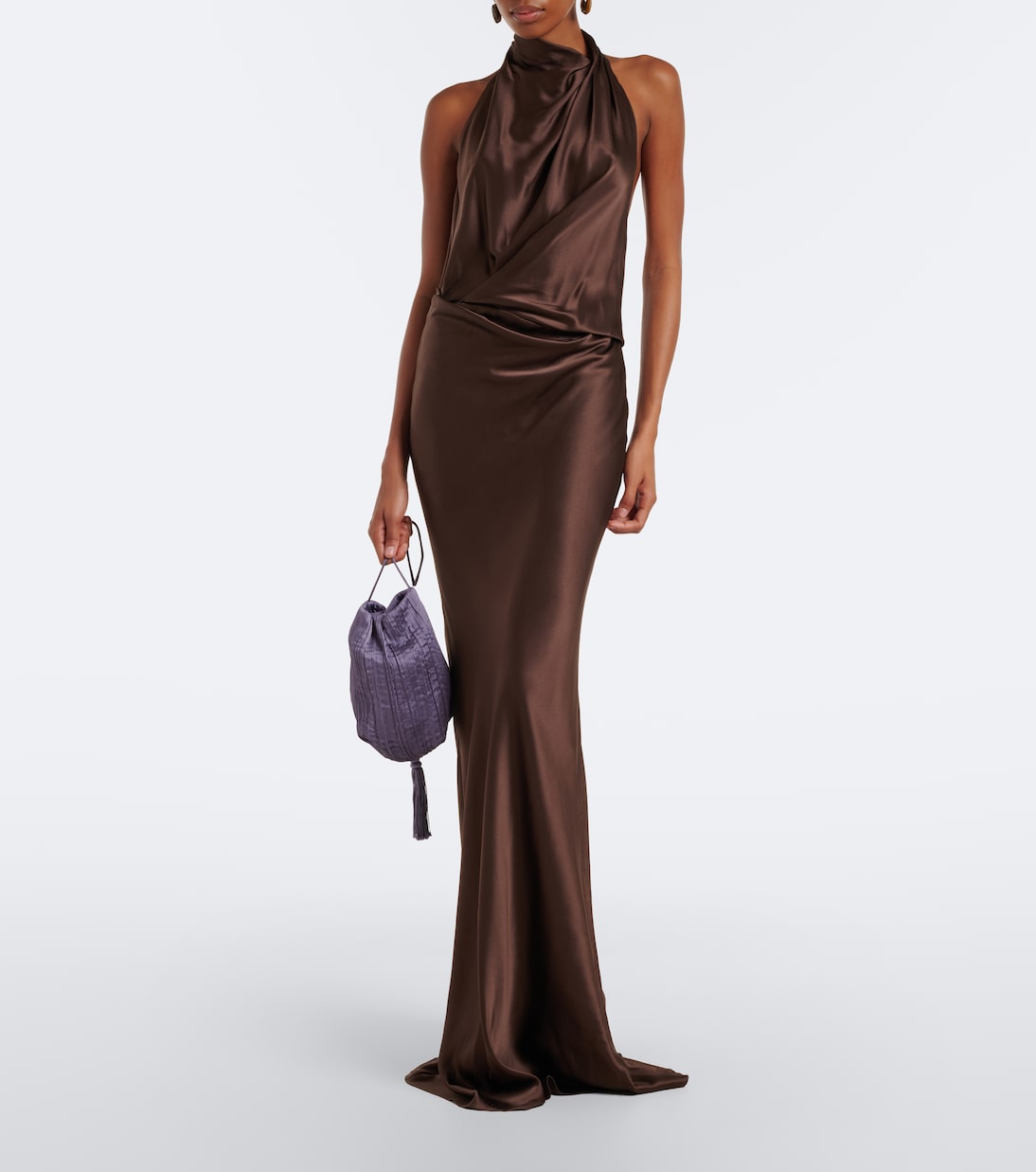 The Sei - Draped open-back silk charmeuse gown