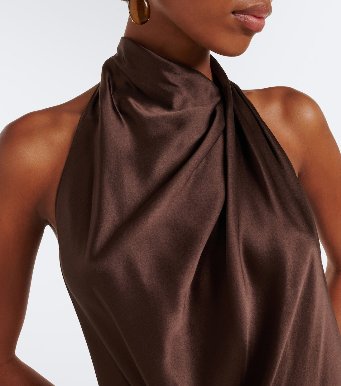 The Sei - Draped open-back silk charmeuse gown